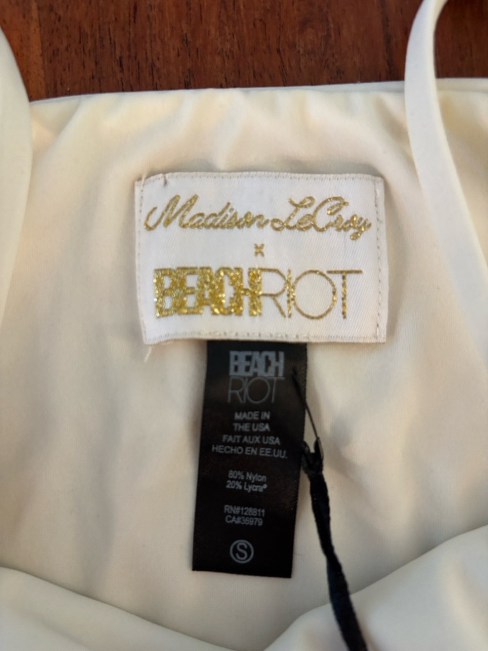 Beach Riot x Madison LeCroy Priscilla one piece swimsuit in ivory - Picture 5 of 10